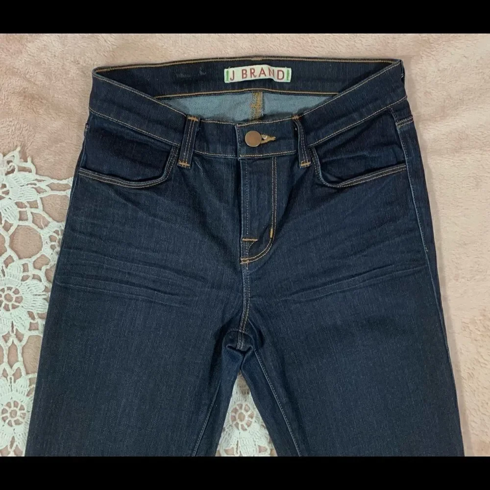 J‎ Brand Mid Rise Super Skinny in Starless Jeans Womens 25